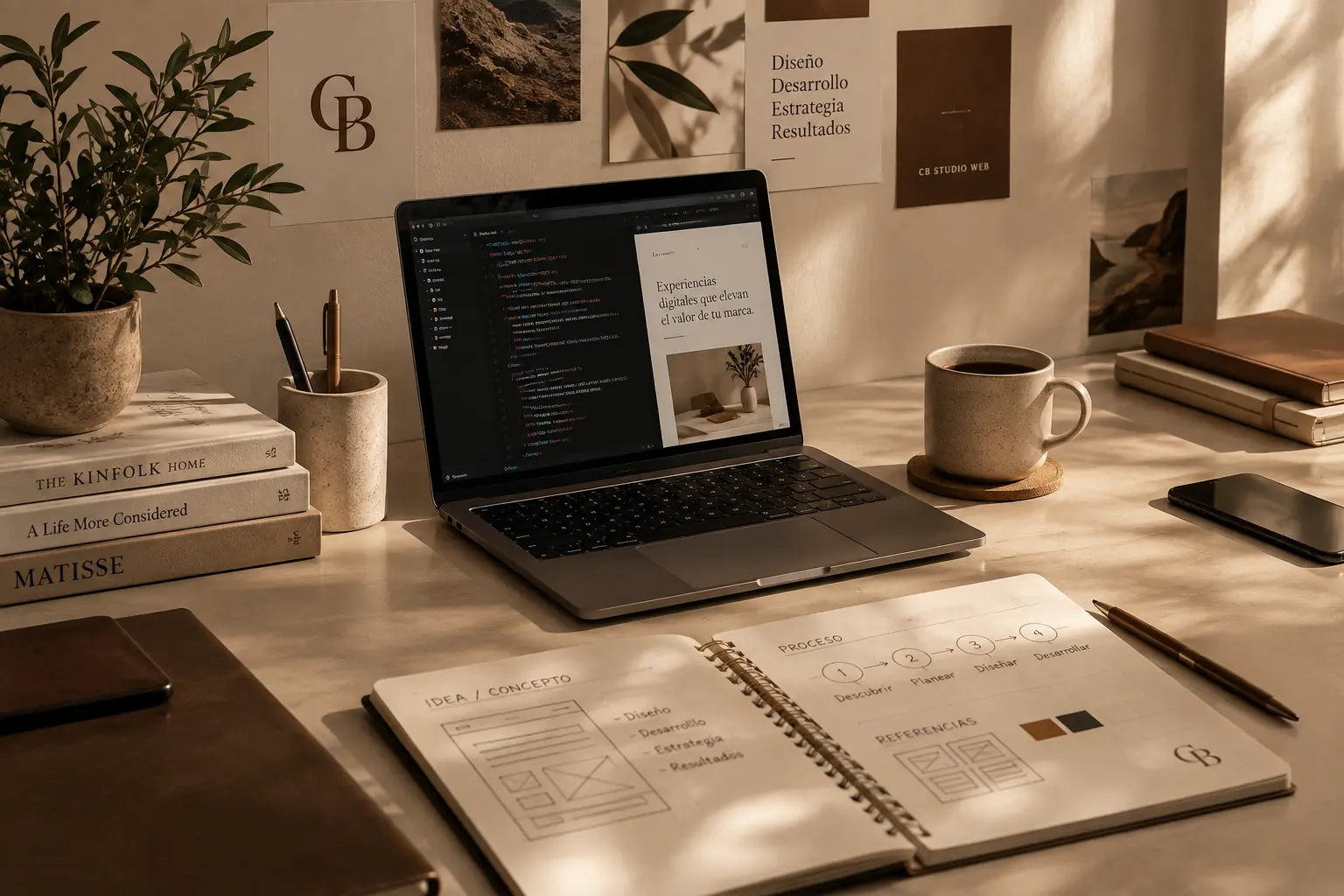 Espacio de trabajo y proceso creativo de diseño